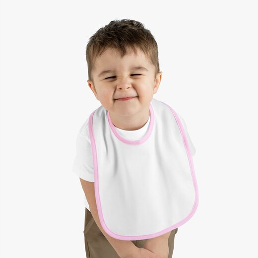 Baby Contrast Trim Jersey Bib