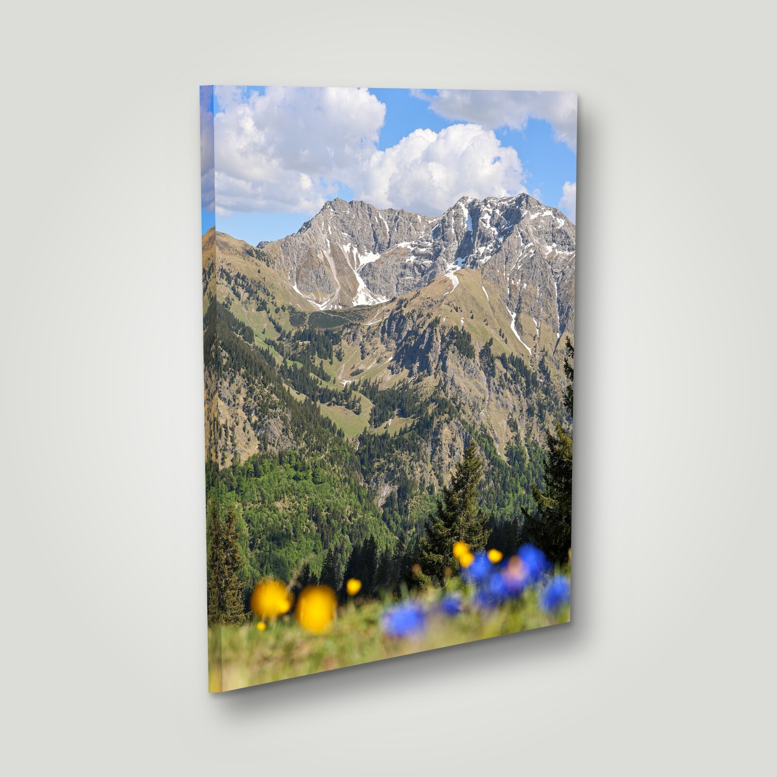 Example photo printed on a portrait gallery-wrapped canvas, shown at an angle with the wrapped edge visible