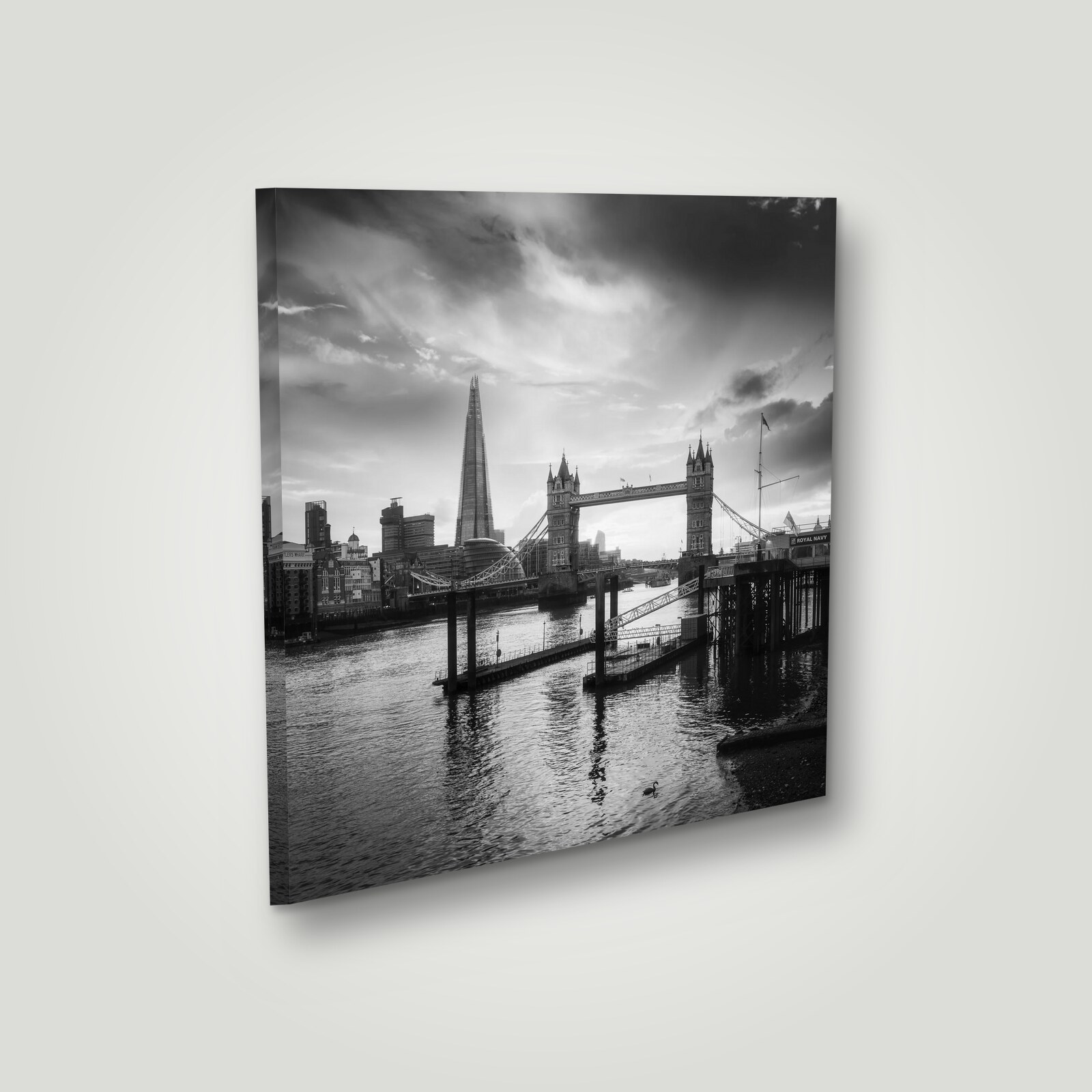 Example photo printed on a square gallery-wrapped canvas, shown at an angle with the wrapped edge visible