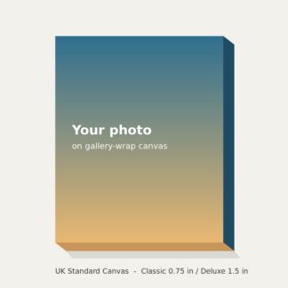 Photo printed on a gallery-wrap canvas